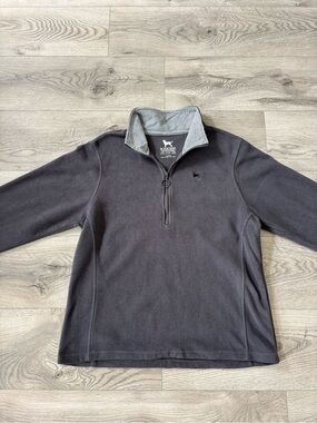 Black Dog Outfitters Grey Quarter Zip Fleece Pullover | Women’s Size Large